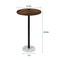 Small Spaces Pedestal Side Table for Sofa Couch Chair Patio
